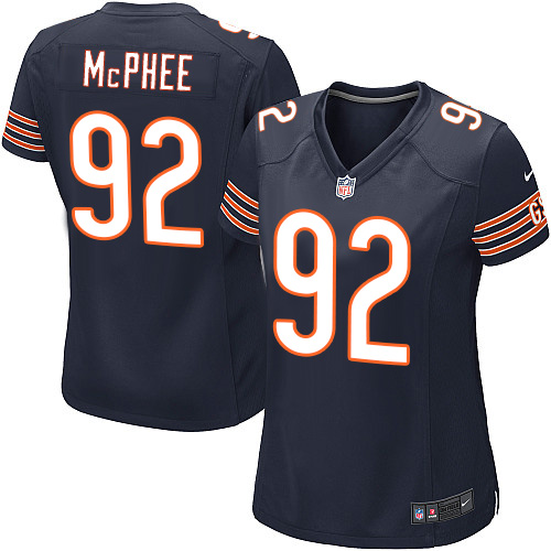 Women's Game Pernell McPhee Nike Jersey Navy Blue Home - #92 NFL Chicago Bears